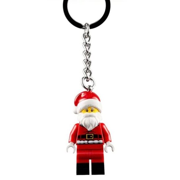 LEGO 854201 SANTA CLAUS Minifigure Keychain Keyring 6395596 NWT in Hand - Picture 7 of 7